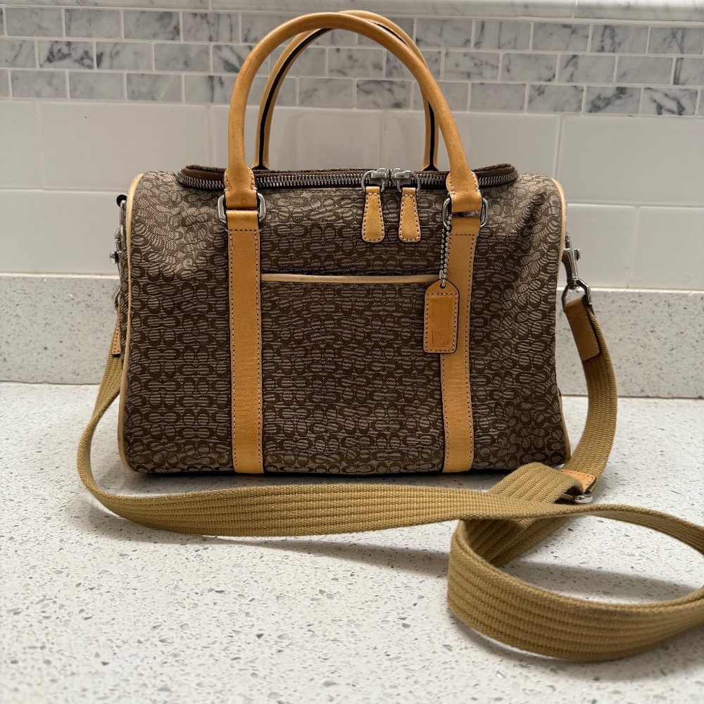 Coach Signature Jacquard Travel Cosmetics Case